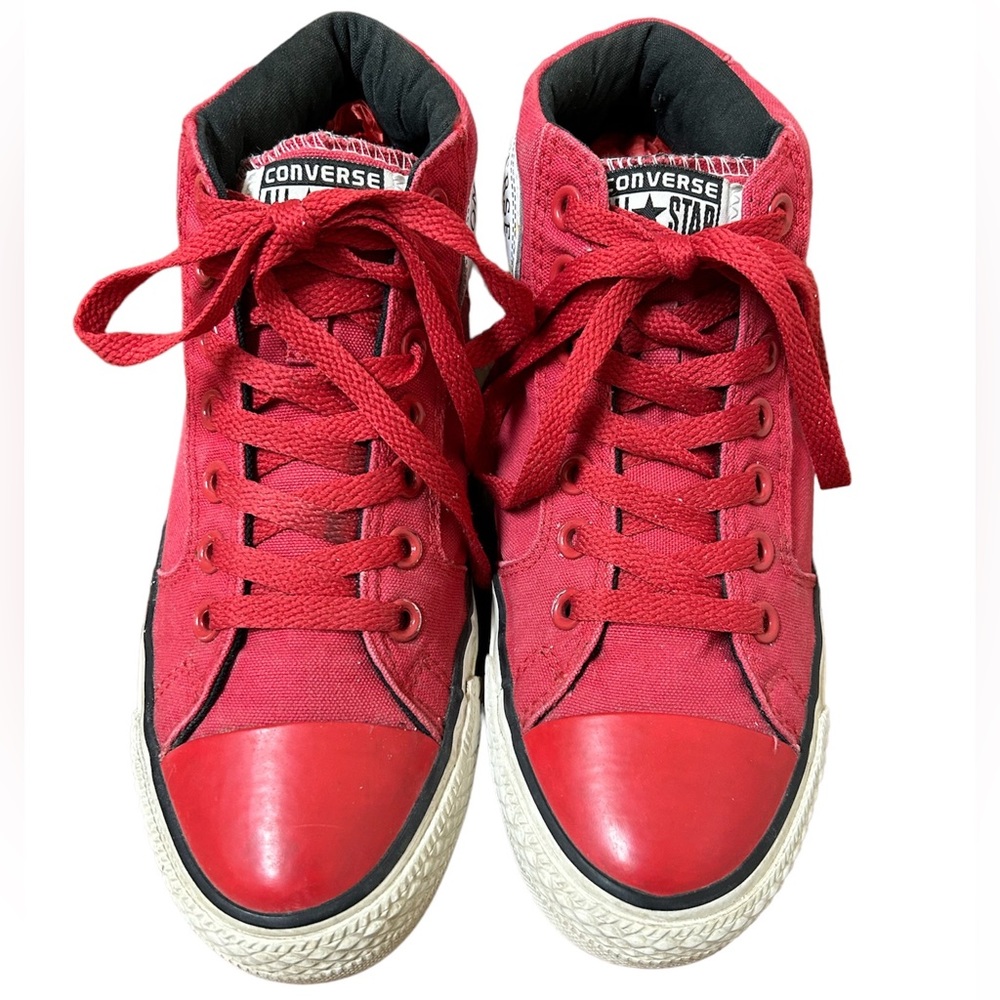 Converse Sneakers Red Chuck Taylor All Star Mid Street Shoes Women Size 9 Men 7